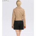 Autumn New Models in Europe and America Brand Suede Leather Jackets Women Short Paragraph Slim Leather Jacket Fashion